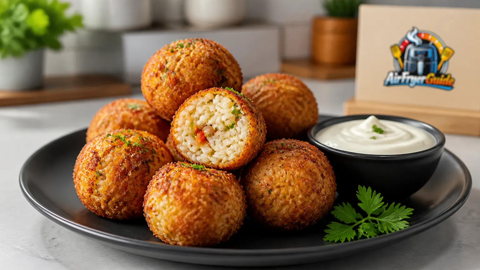 Reis Bällchen im Airfryer