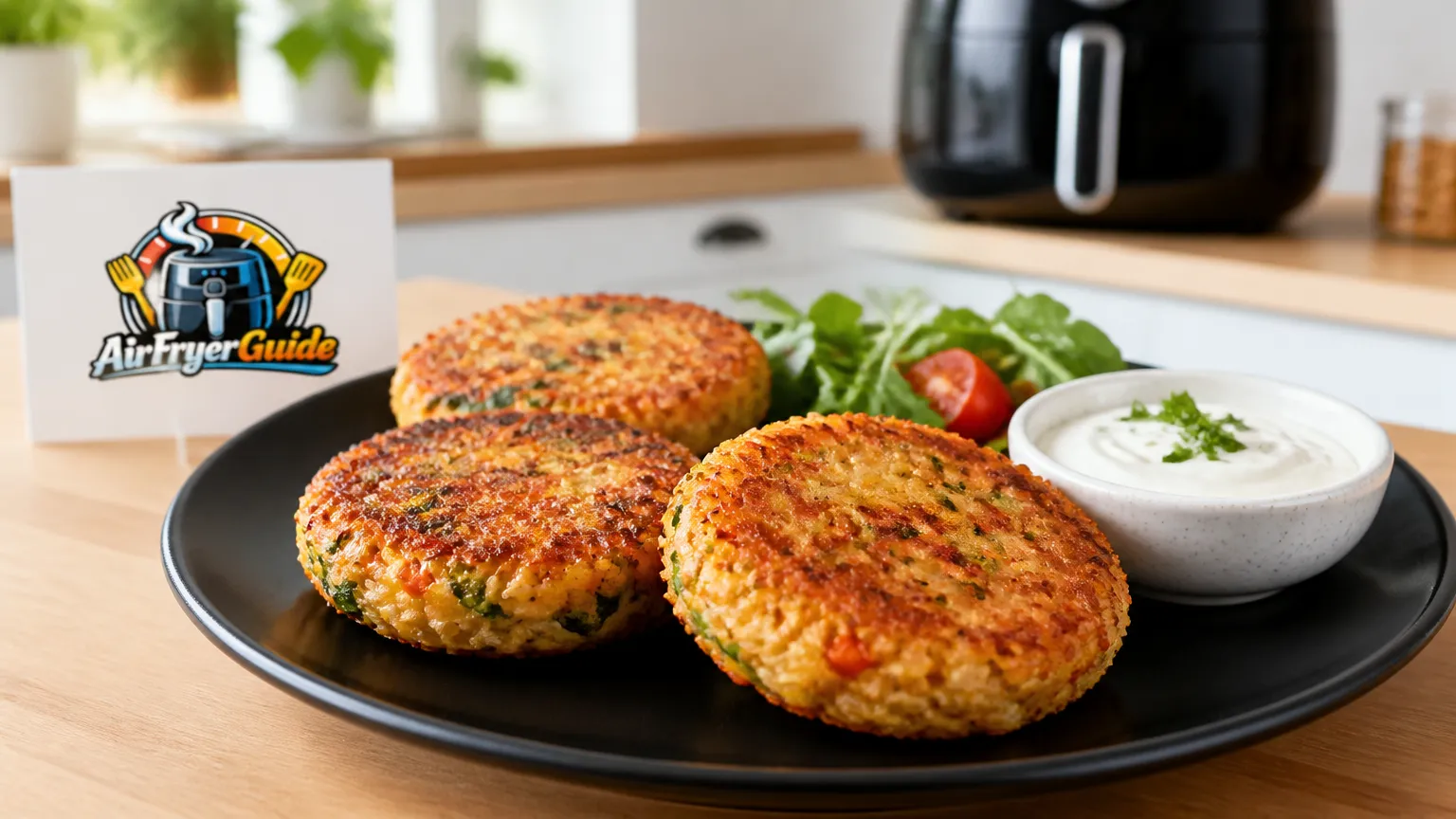 Reis Gemüse Patties im Airfryer