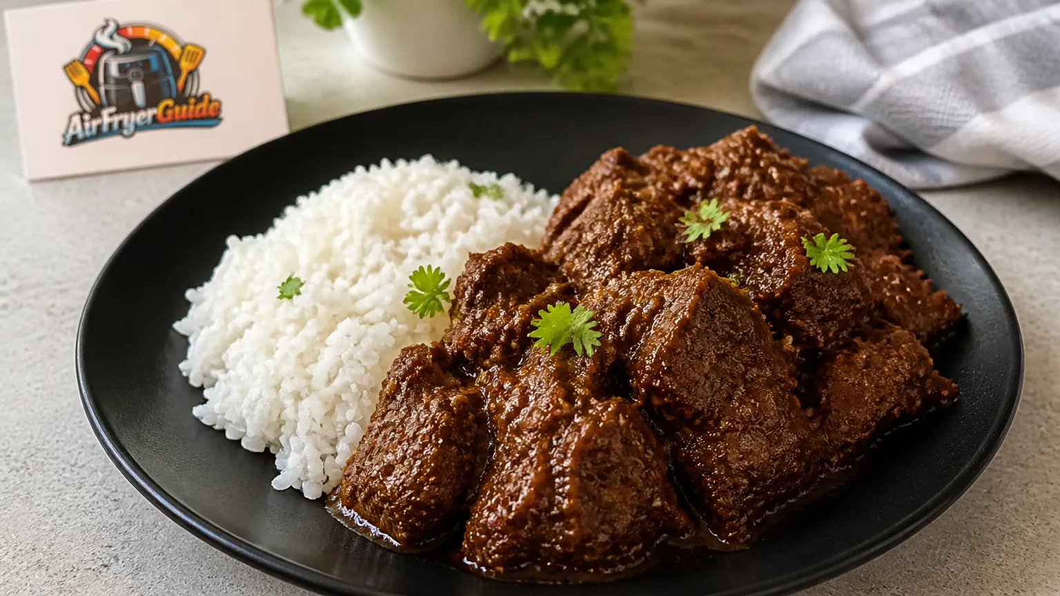 Rendang aufwärmen im Airfryer