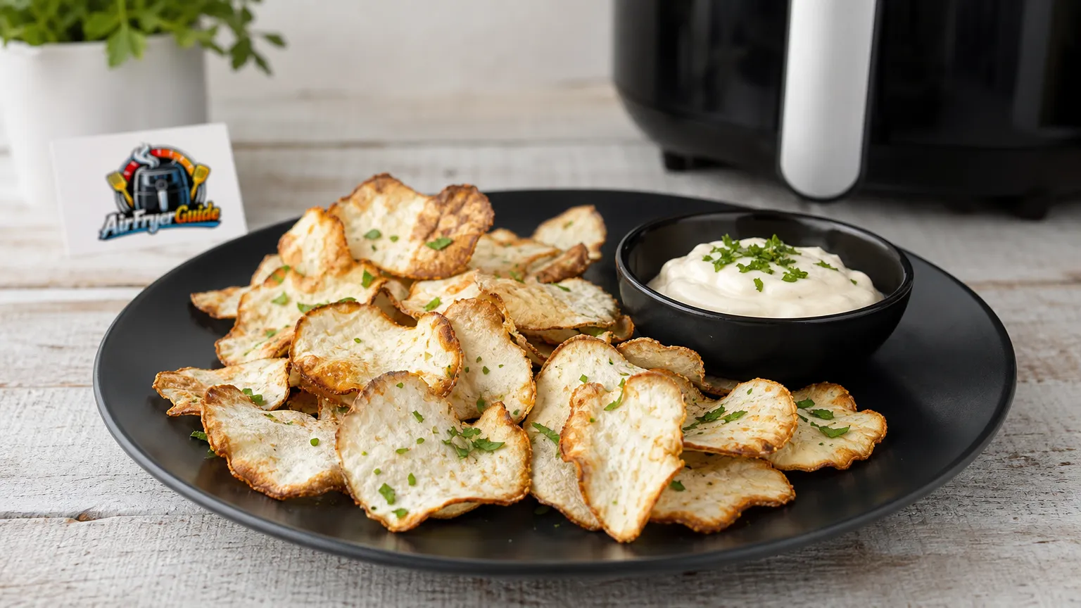 Rettichchips im Airfryer