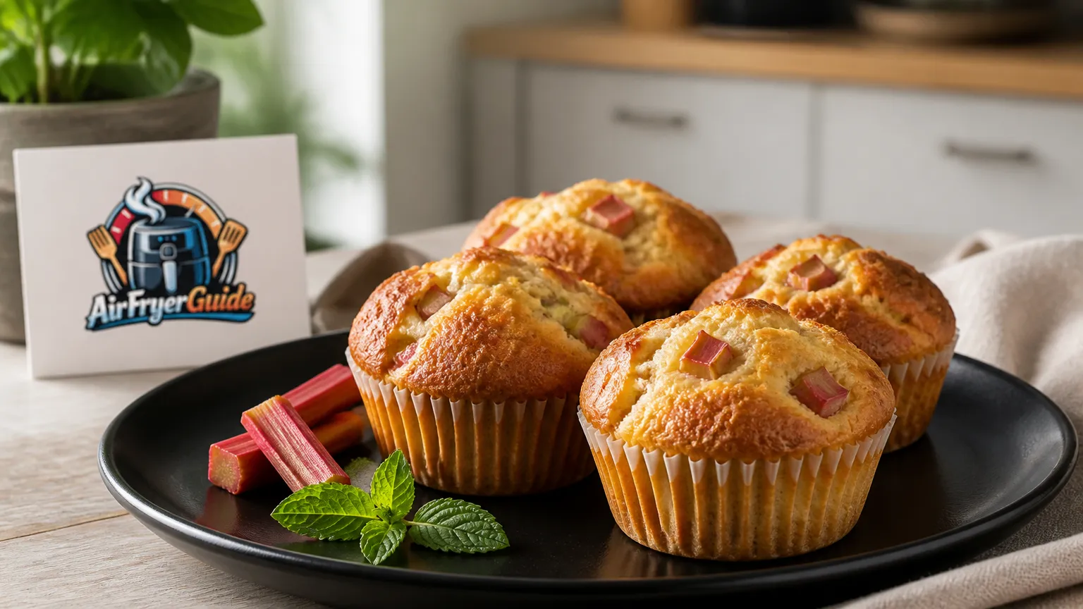 Rhabarber-Muffins im Airfryer