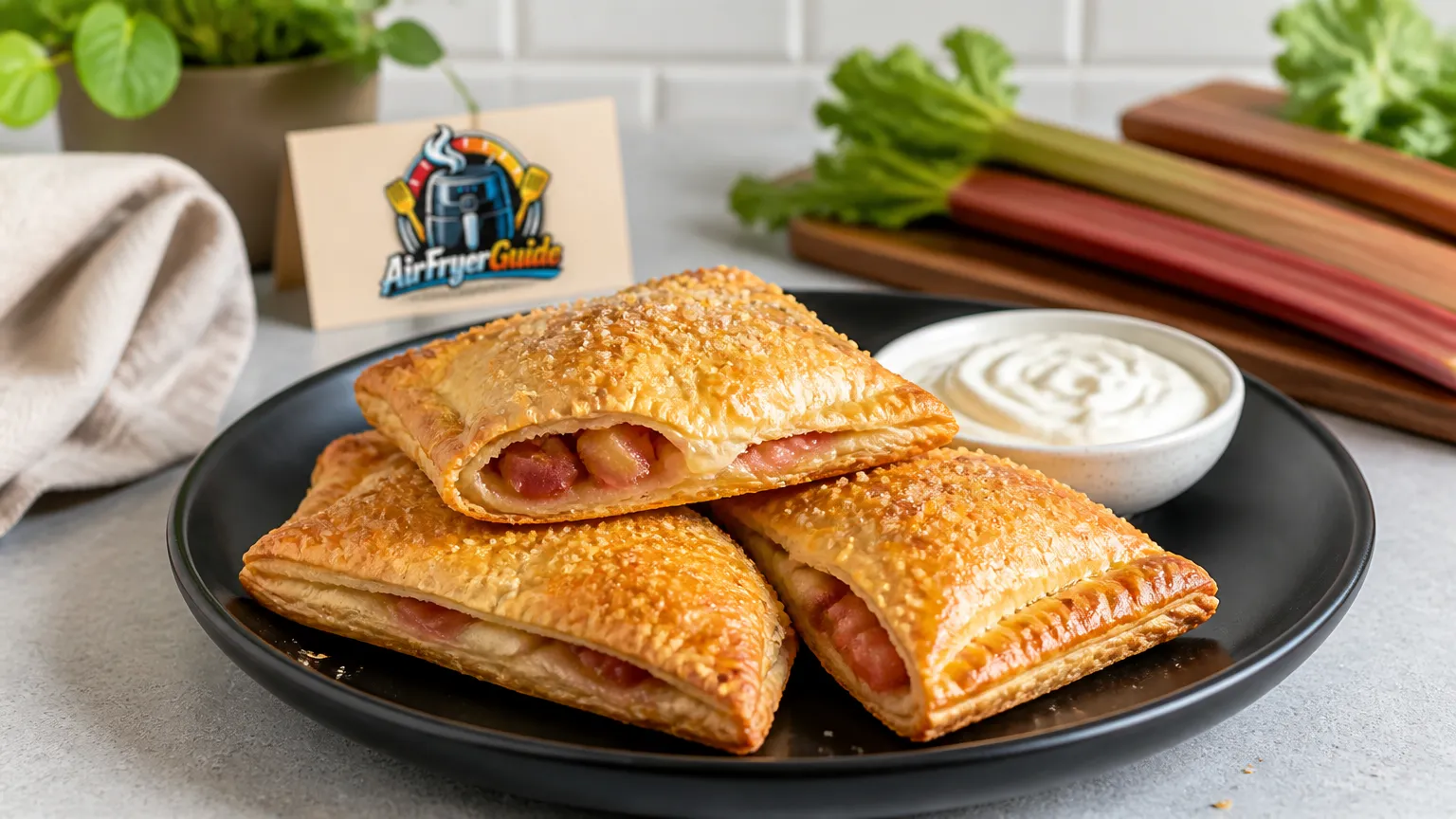 Rhabarber-Taschen im Airfryer