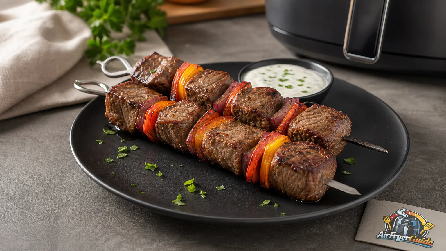 Rinderspieße im Airfryer