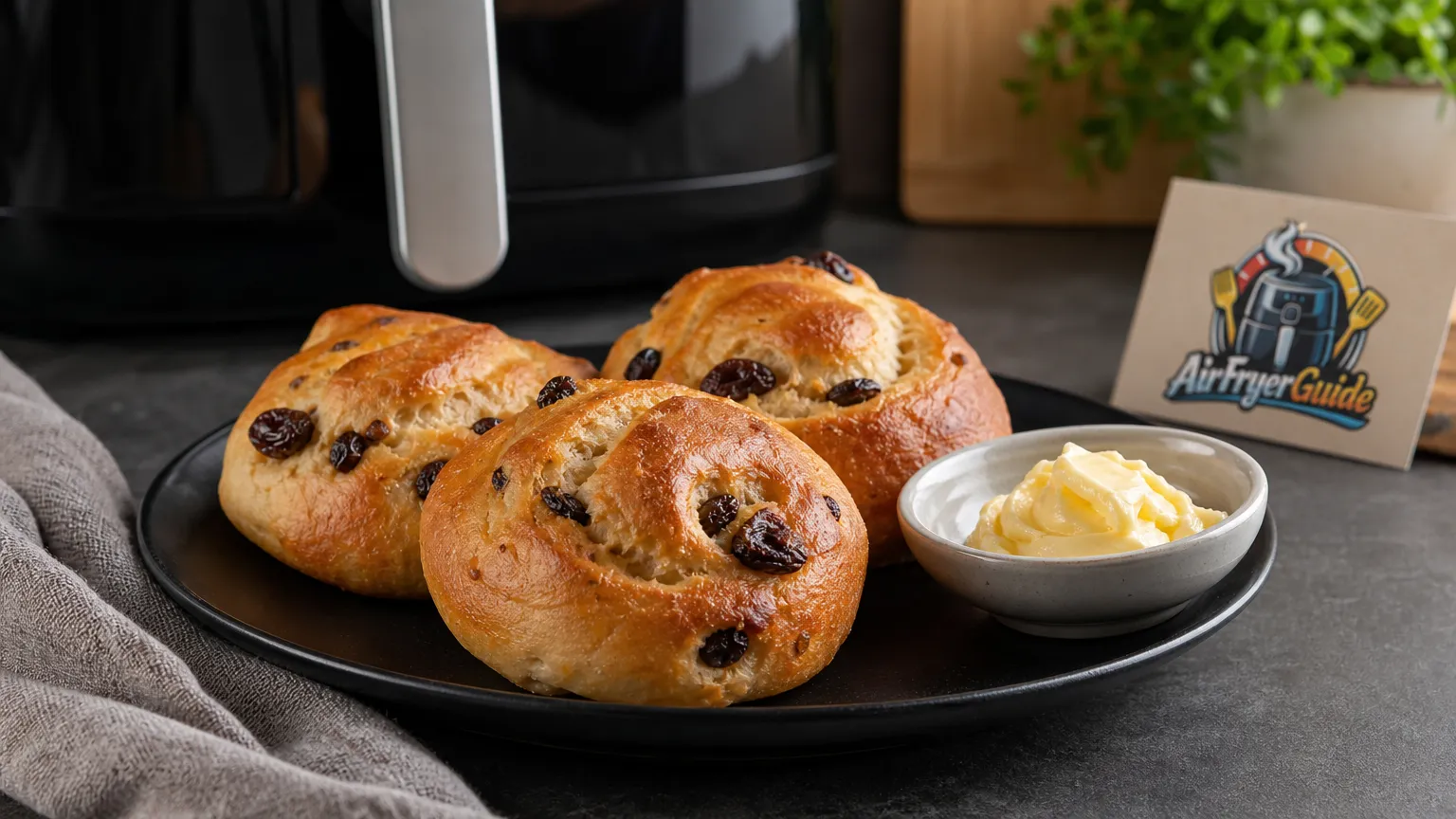 Rosinenbrötchen im Airfryer