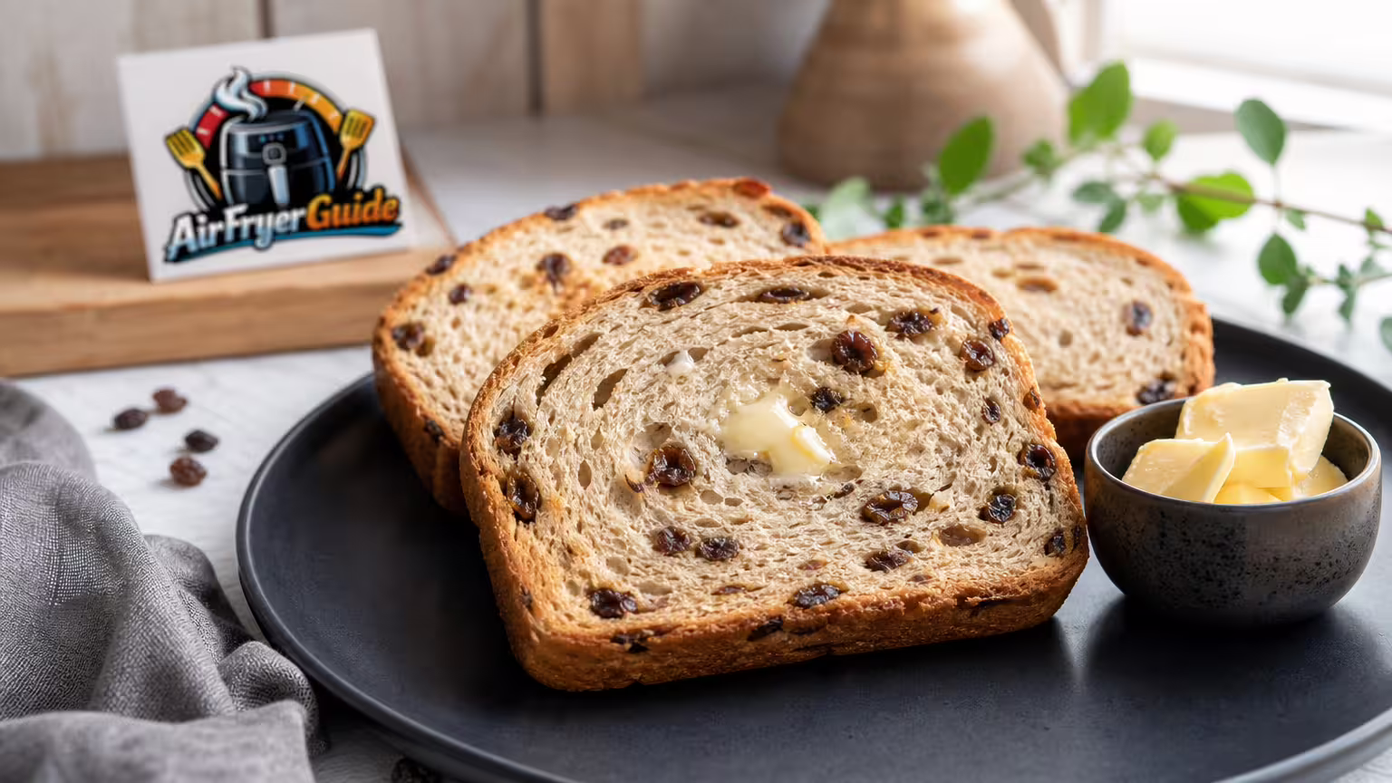 Rosinenstuten im Airfryer - Serviervorschlag