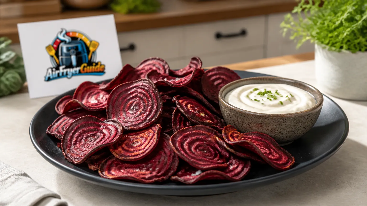 Rote-Bete-Chips im Airfryer