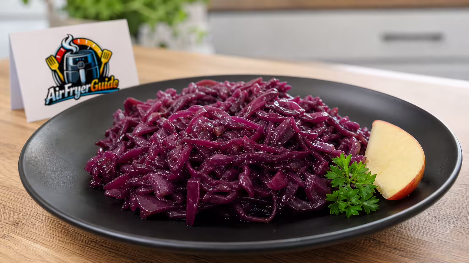 Rotkohl aufwärmen im Airfryer - Serviervorschlag