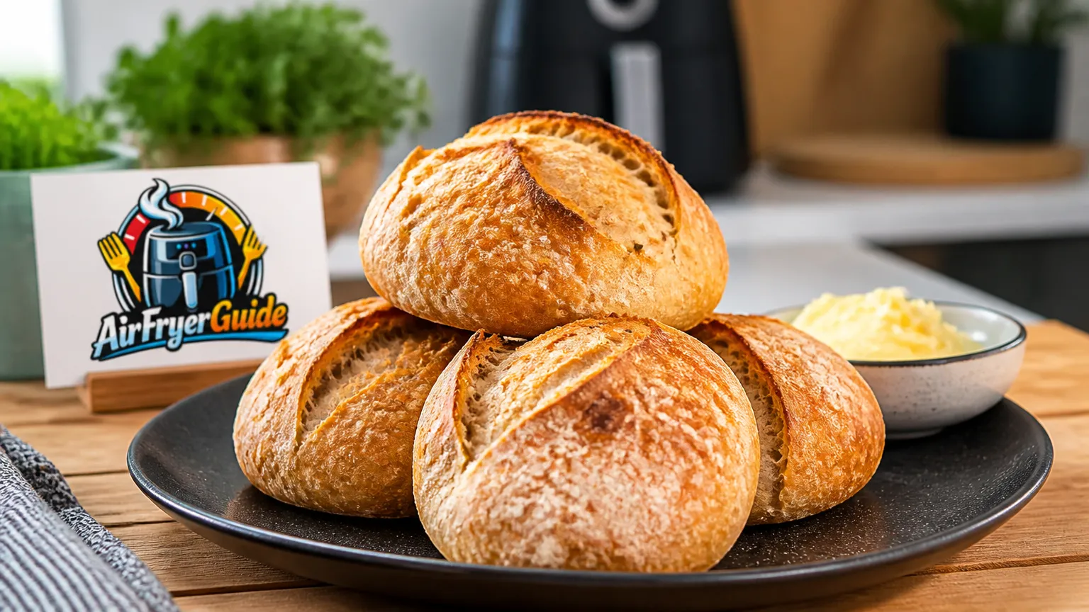 Sauerteigbrötchen im Airfryer