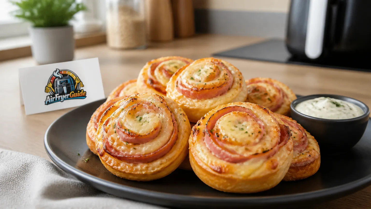 Schinken-Käse-Schnecken im Airfryer