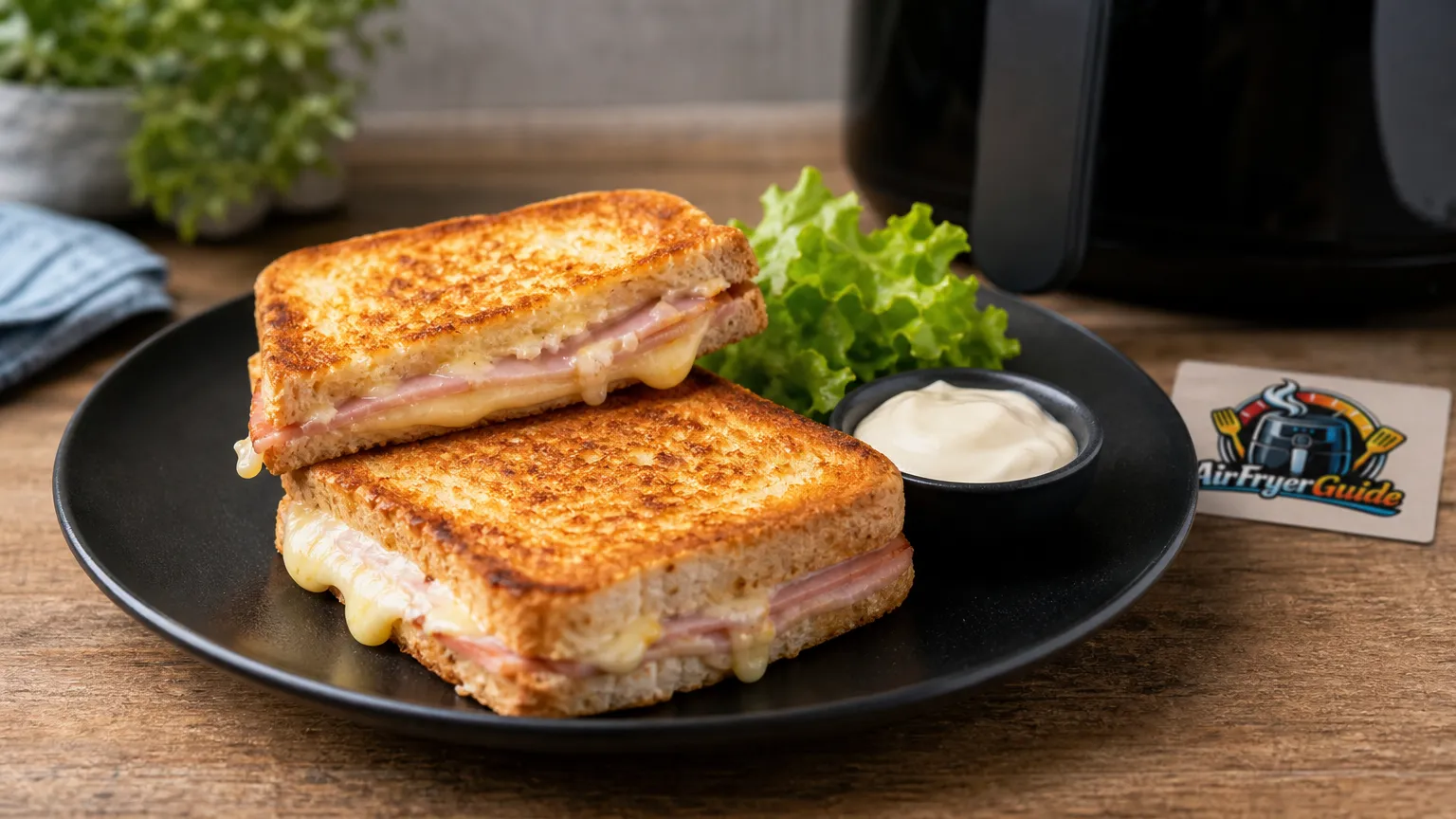 Schinken Käse Toast im Airfryer