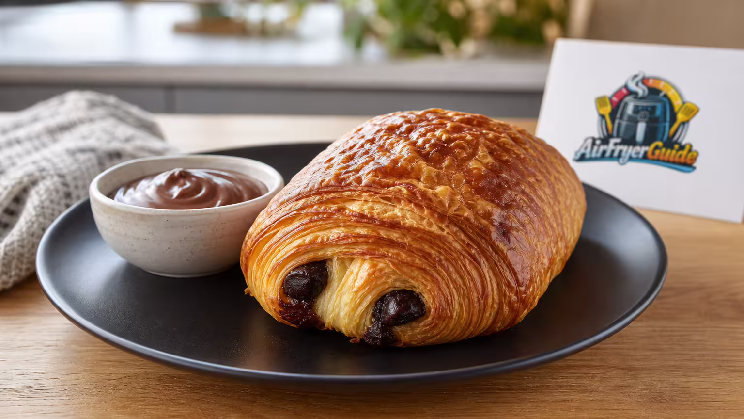 Schokocroissant (TK) im Airfryer - Serviervorschlag