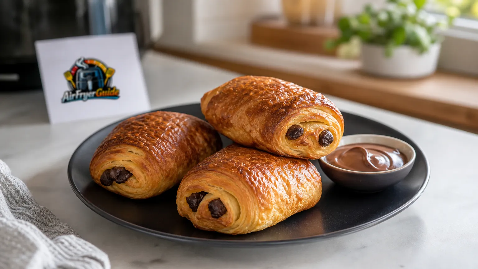 Schokoladenbrötchen im Airfryer
