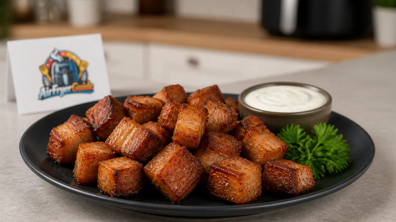 Schweinebauchwürfel im Airfryer