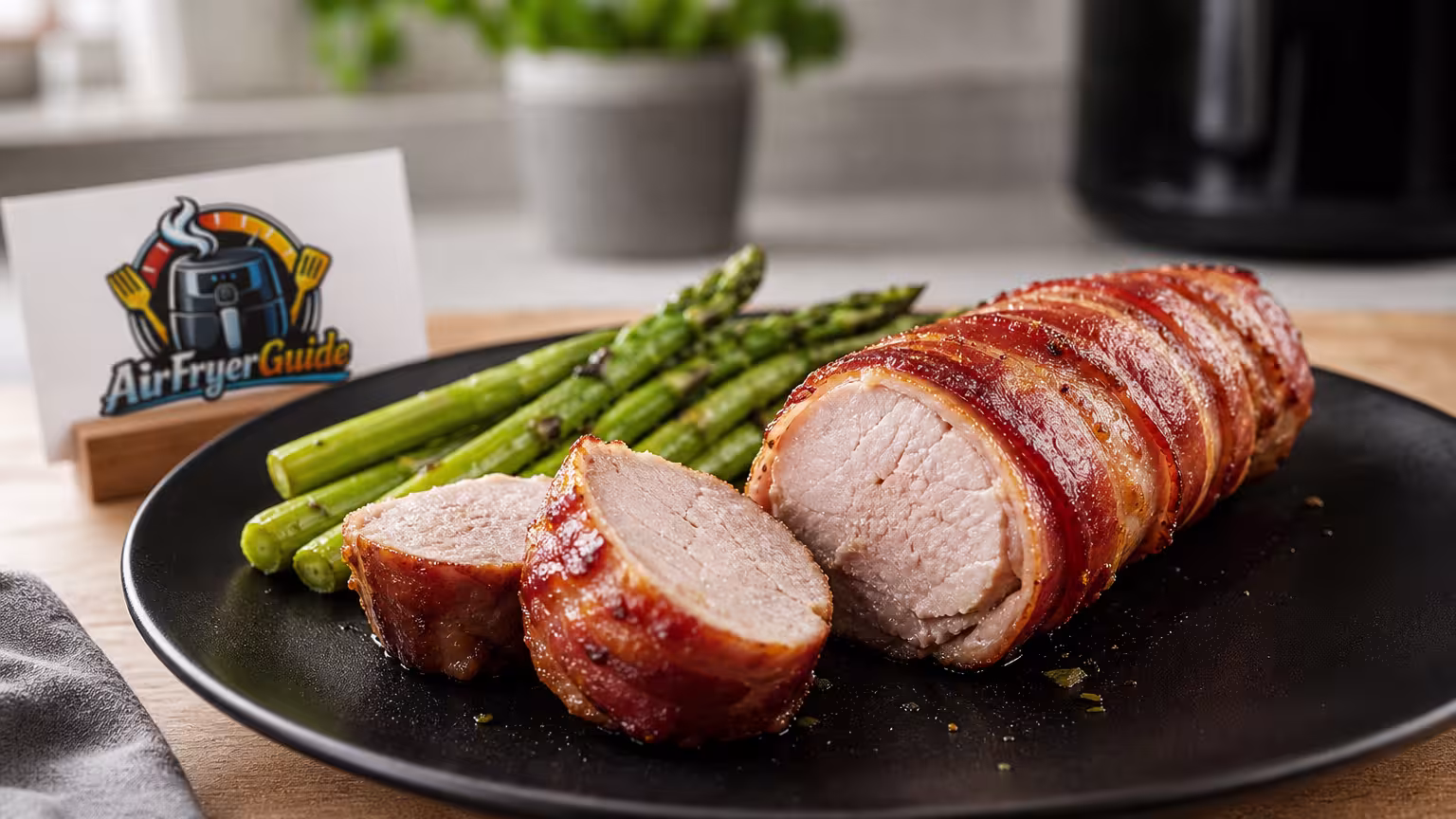 Schweinefilet im Speckmantel im Airfryer