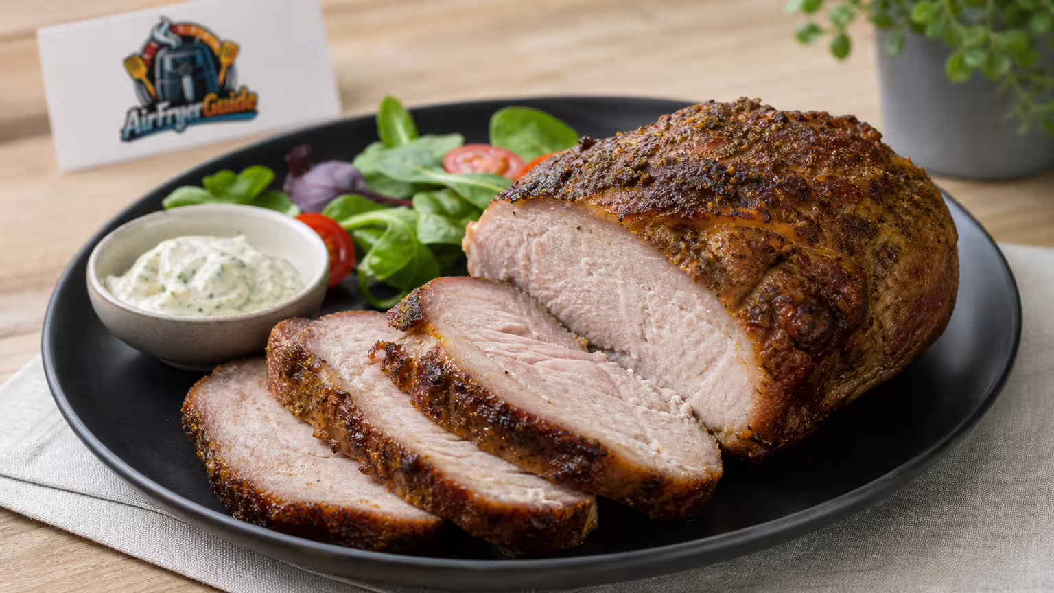 Schweinenacken im Airfryer - Serviervorschlag