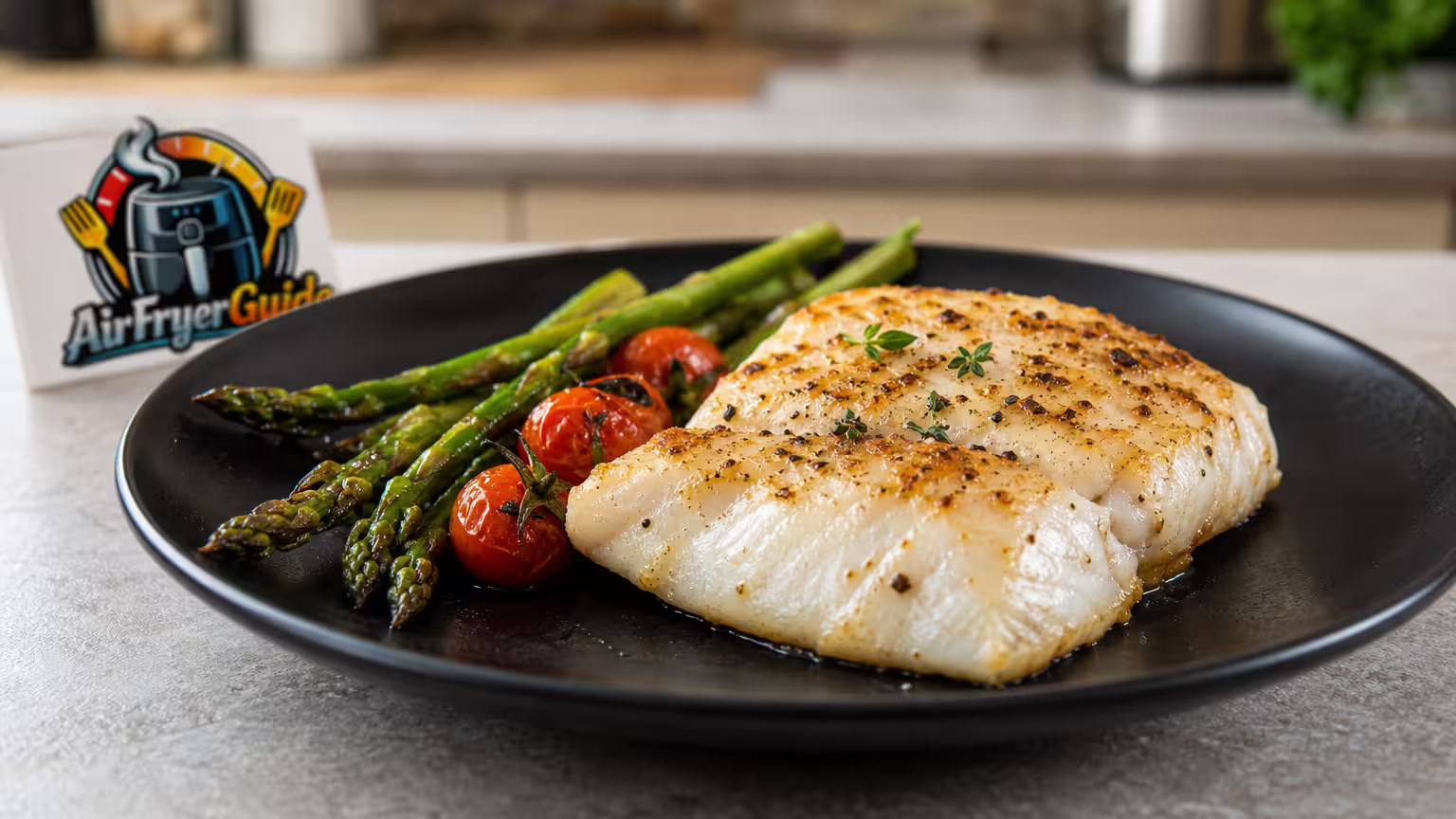 Seeteufelfilet aufwärmen im Airfryer - Serviervorschlag
