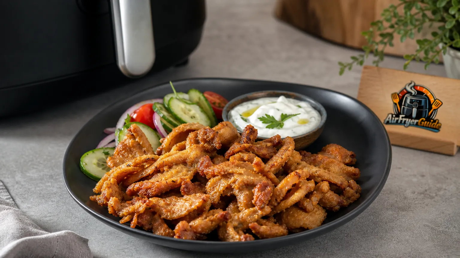 Seitan Gyros im Airfryer