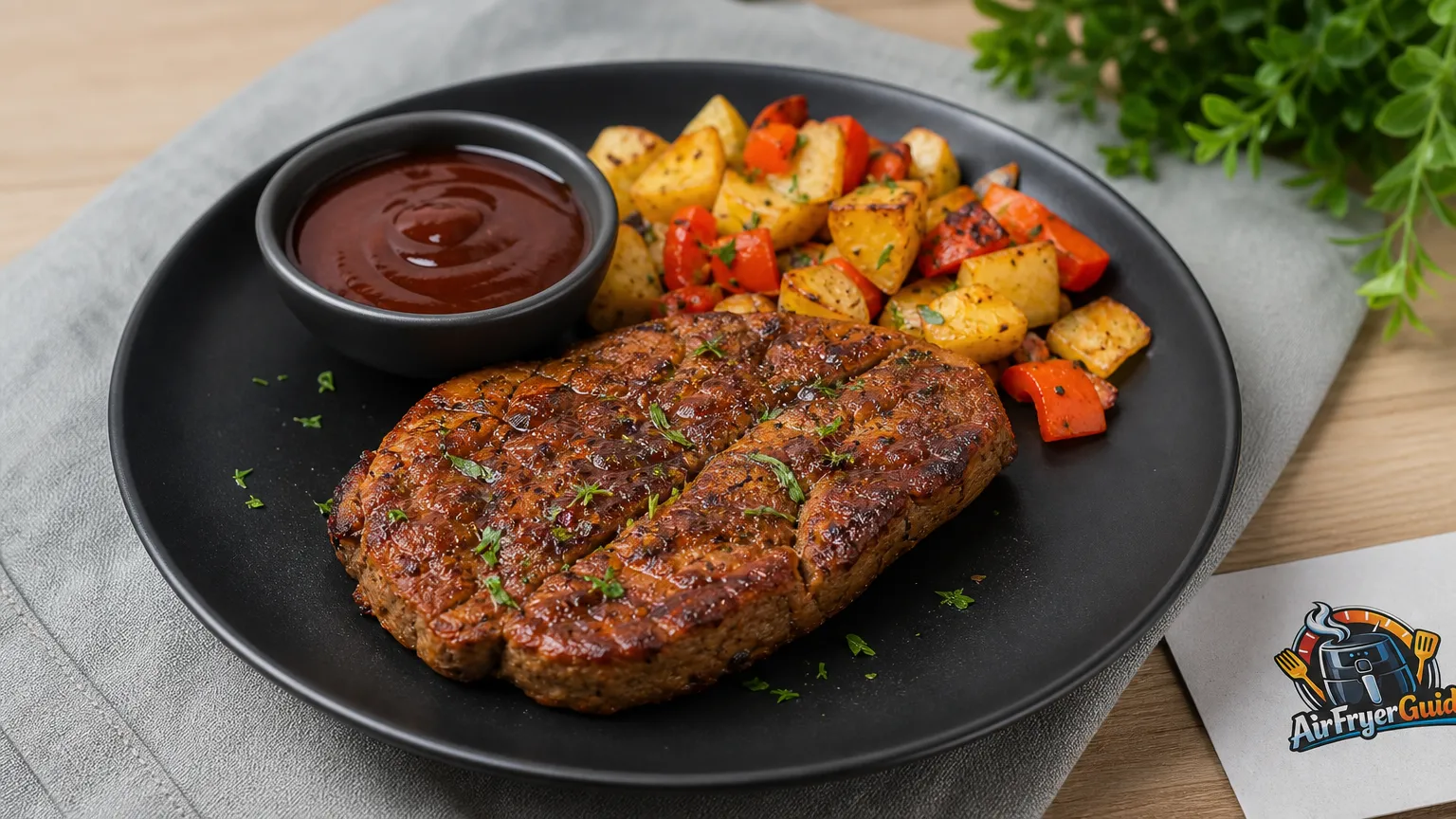 Seitan Steak im Airfryer