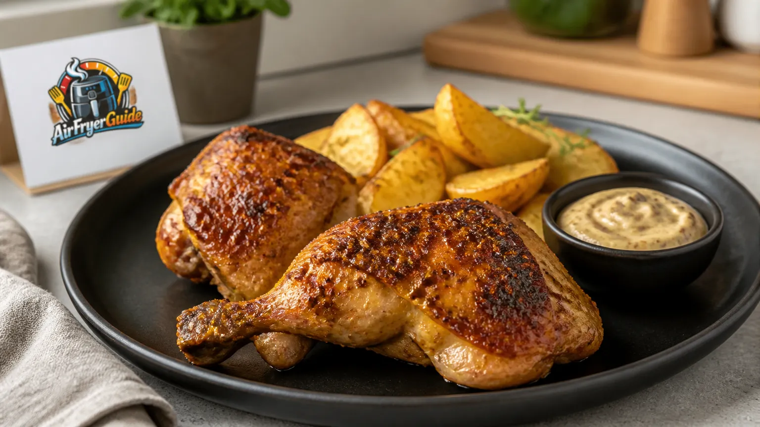 Senf Hähnchen im Airfryer