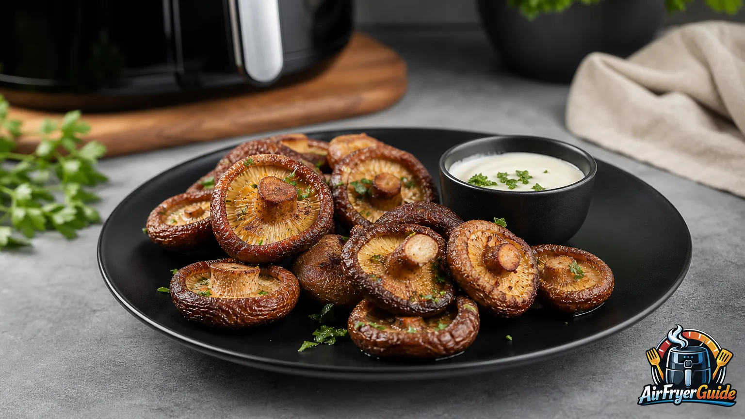 Shiitake im Airfryer