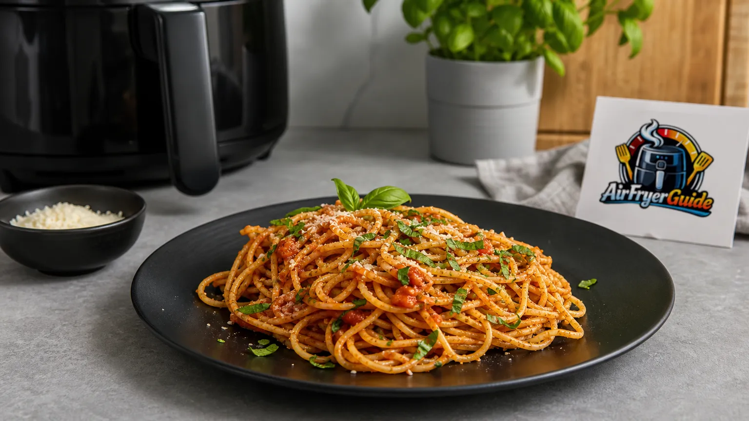 Spaghetti aufwärmen im Airfryer