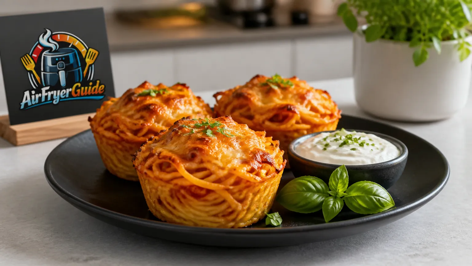 Spaghetti Muffins im Airfryer