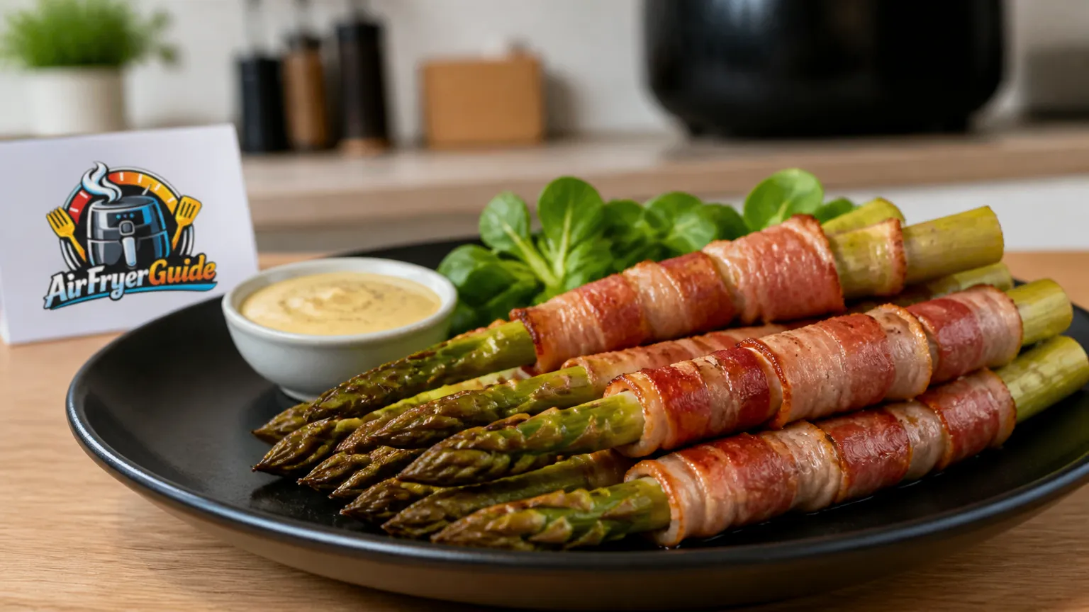 Spargel im Speckmantel im Airfryer
