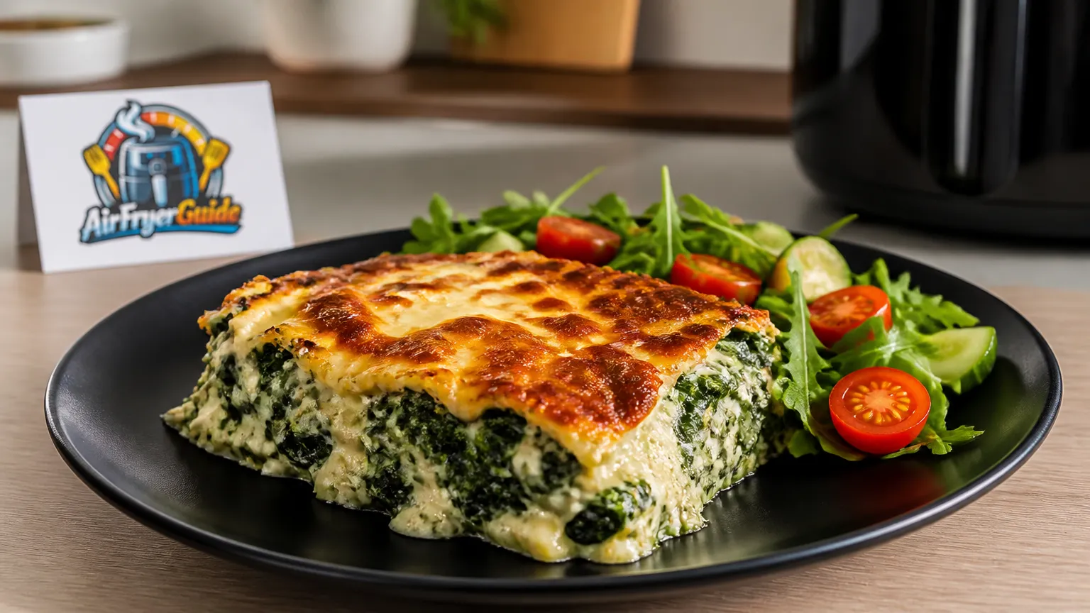 Spinat Ricotta Auflauf im Airfryer