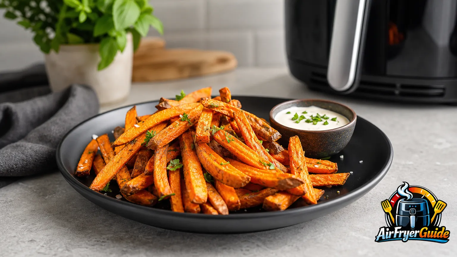 Süßkartoffel Pommes (TK) im Airfryer