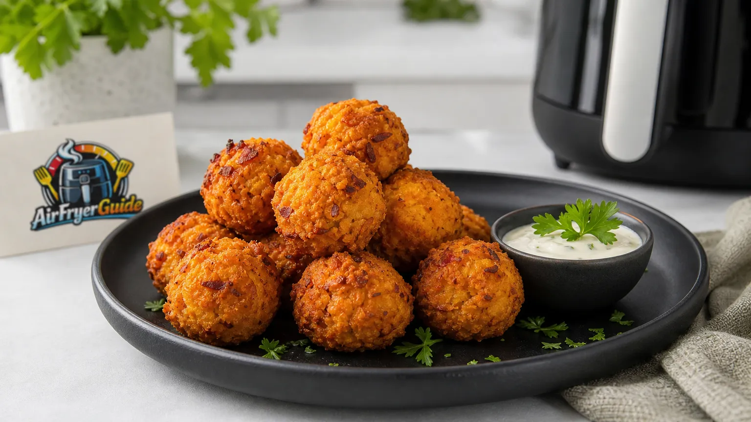 Süßkartoffelbällchen (TK) im Airfryer