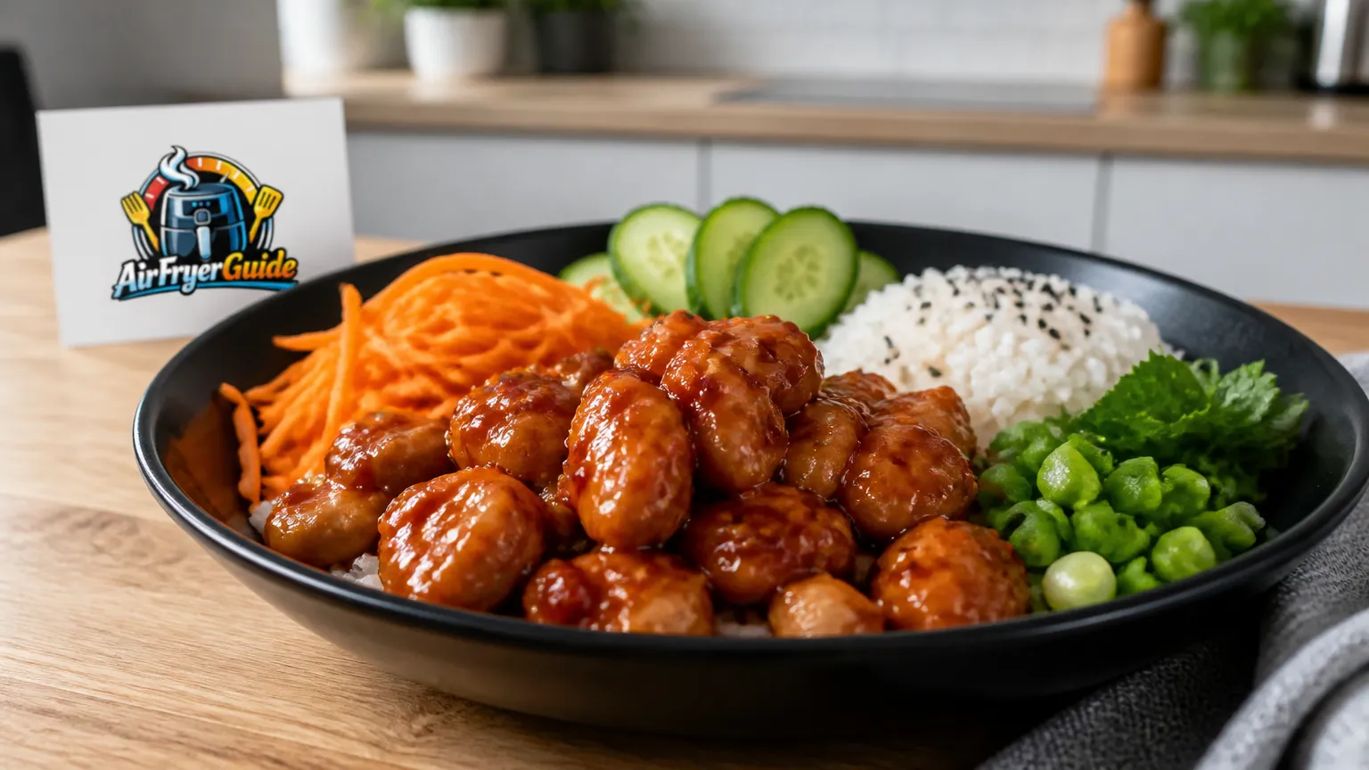 Sweet Chili Chicken Bowl im Airfryer
