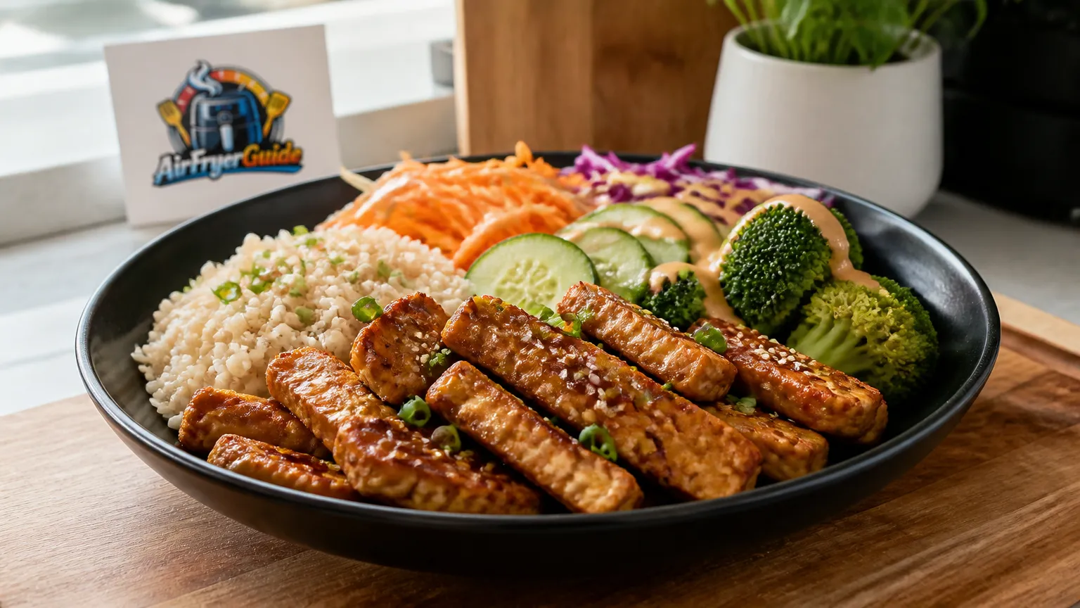 Tempeh Bowl im Airfryer