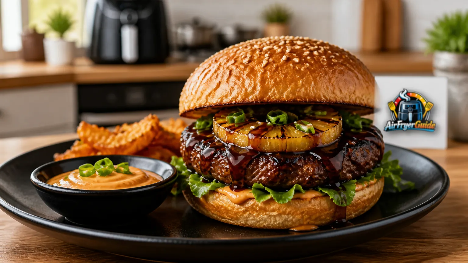 Teriyaki Burger im Airfryer