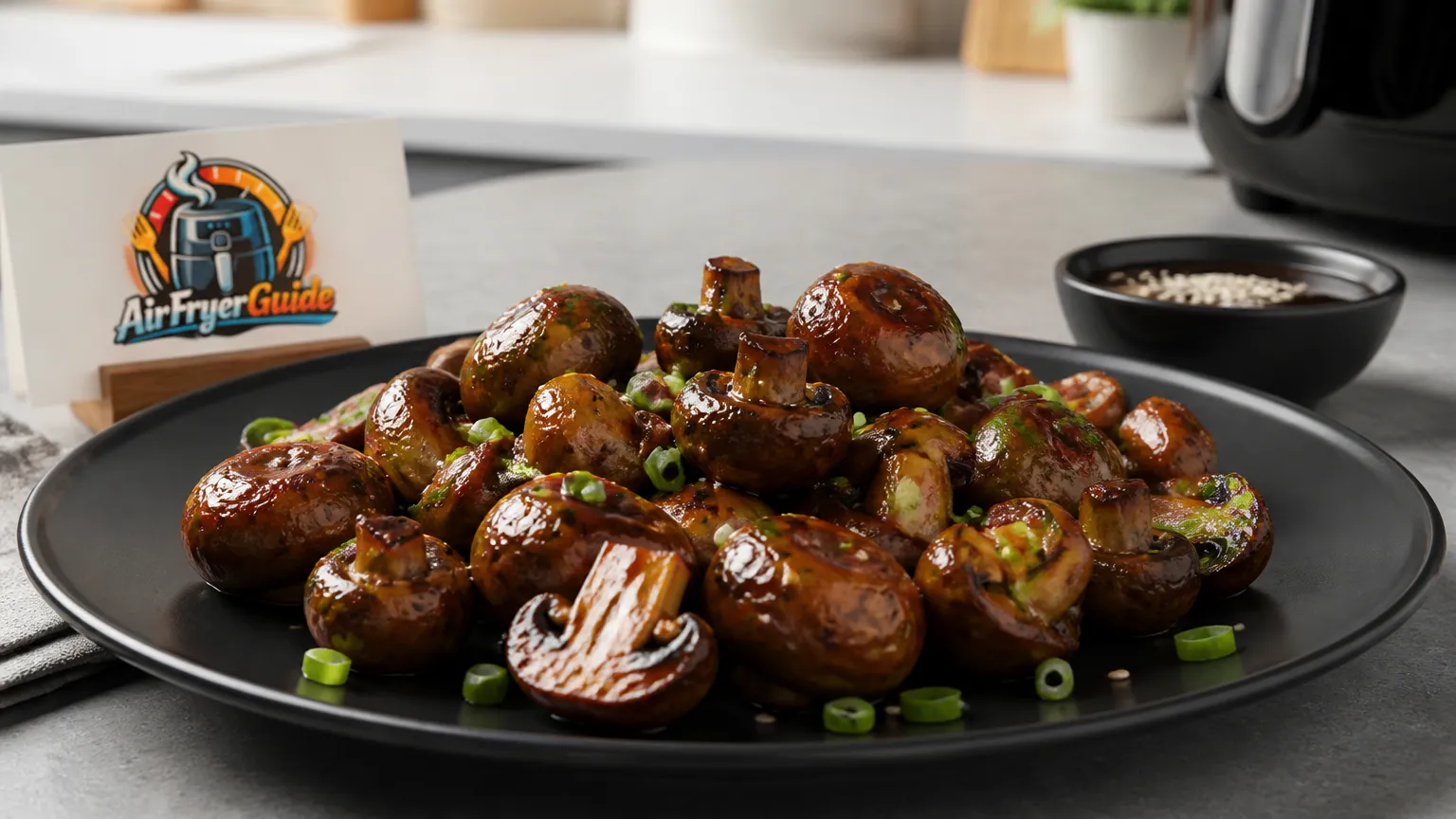 Teriyaki Champignons im Airfryer