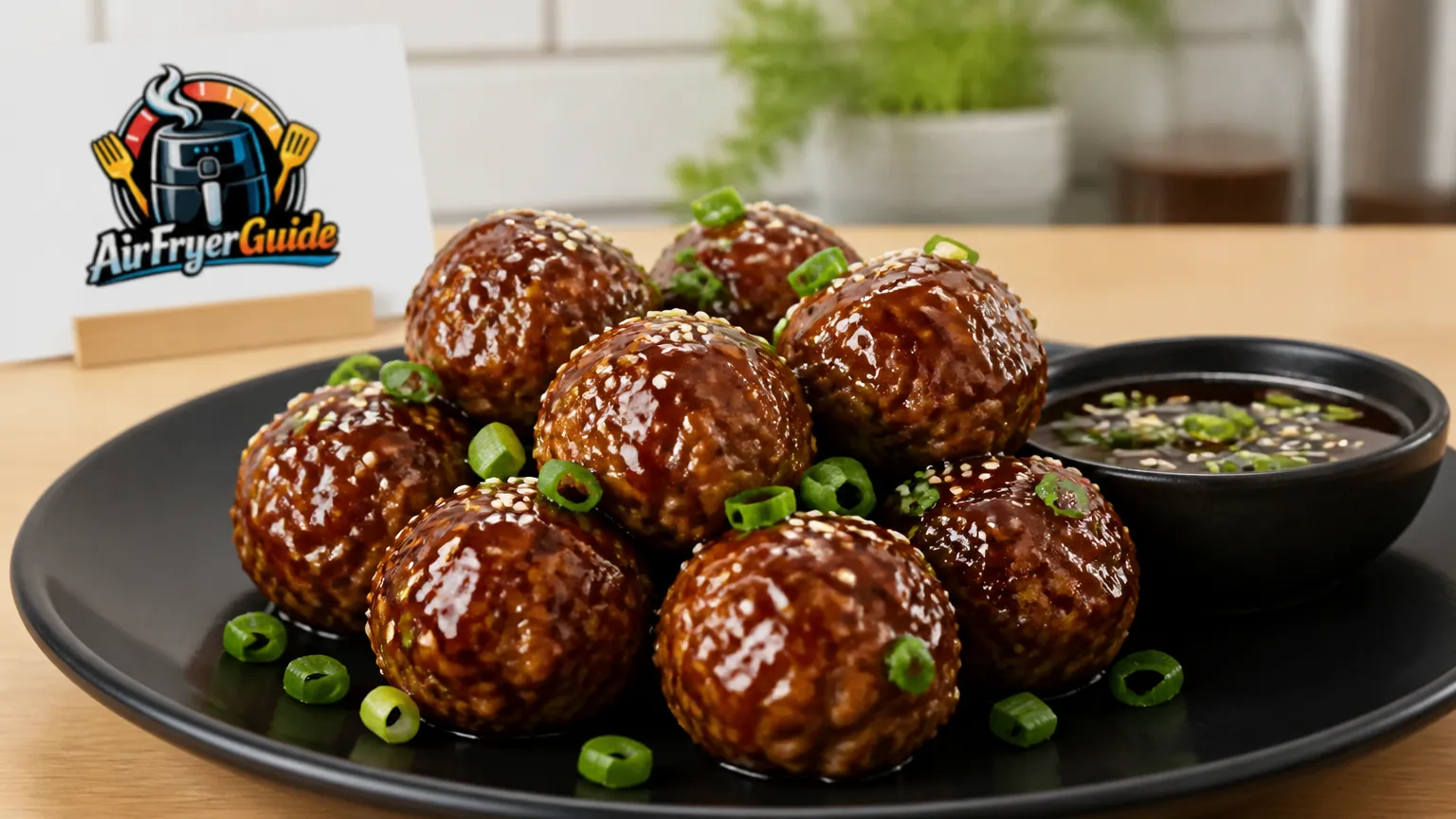 Teriyaki Fleischbällchen im Airfryer