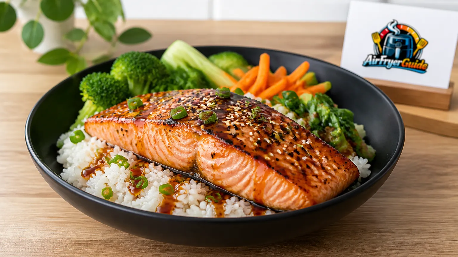 Teriyaki Lachs Bowl im Airfryer
