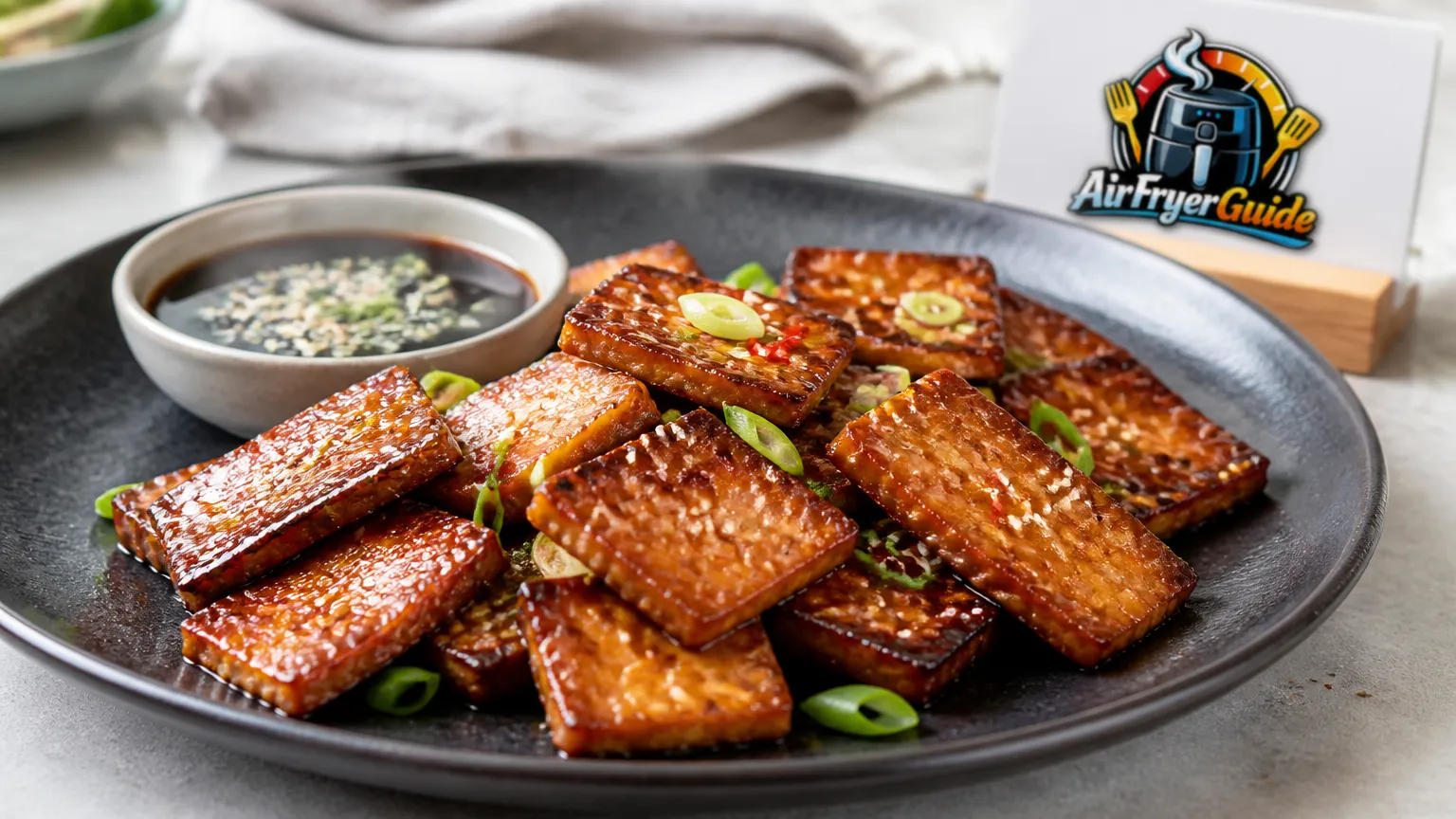 Teriyaki Tempeh im Airfryer