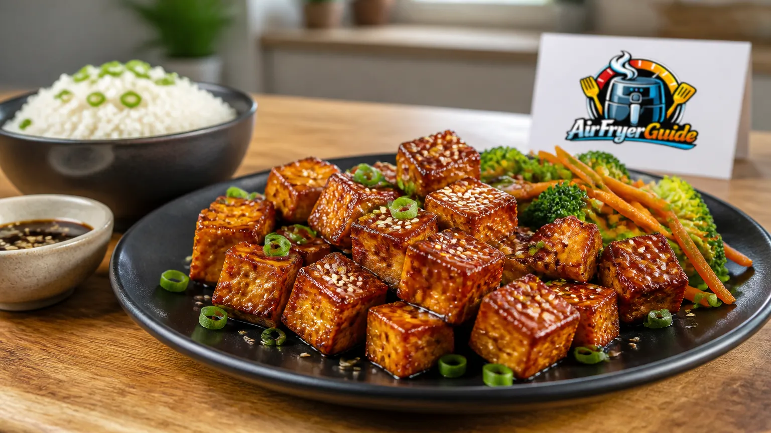 Teriyaki Tofu im Airfryer