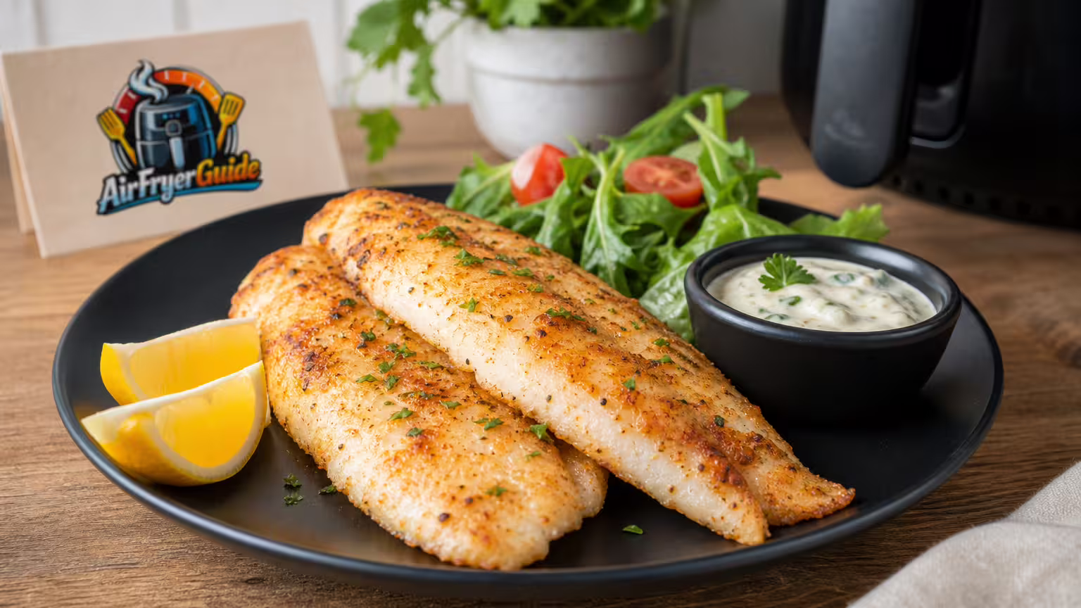 Tilapiafilet im Airfryer - Serviervorschlag