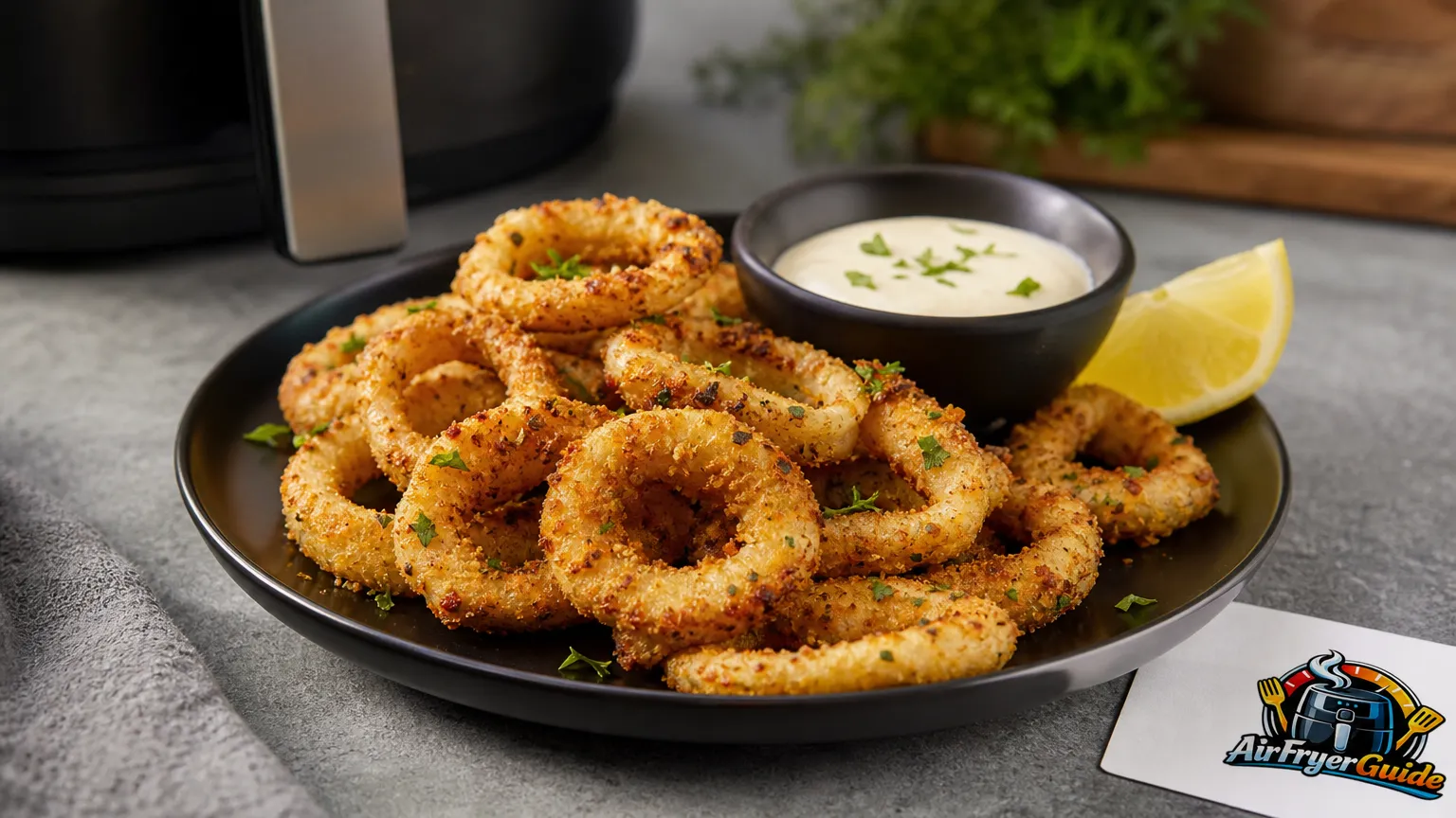 Tintenfischringe im Airfryer