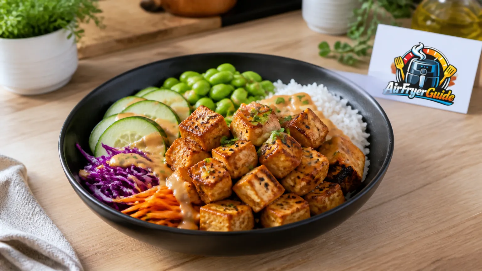 Tofu Bowl im Airfryer