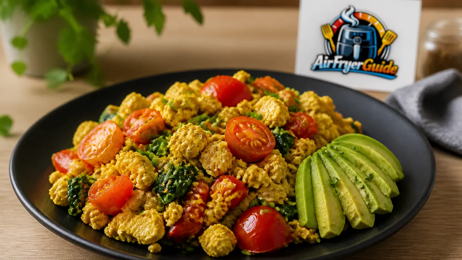 Tofu Scramble im Airfryer
