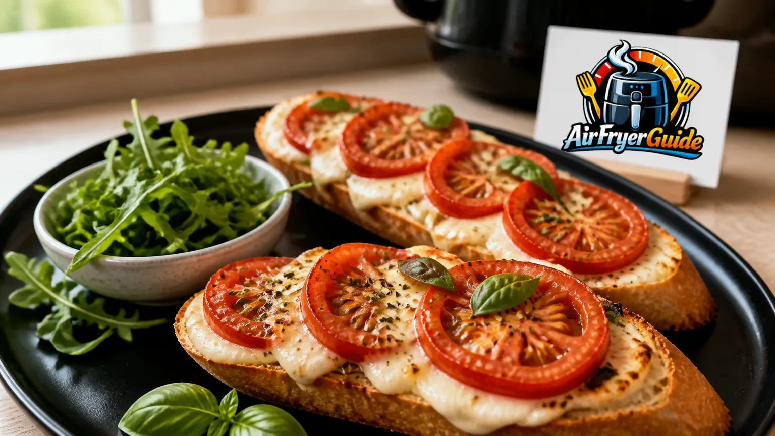 Tomate-Mozzarella Baguette im Airfryer
