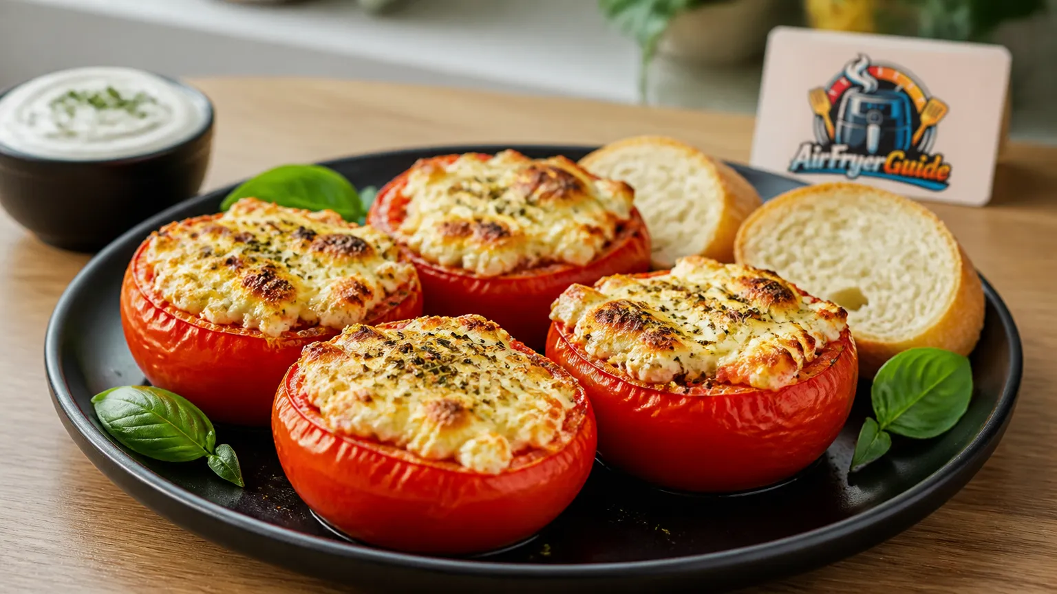 Tomaten mit Feta überbacken im Airfryer