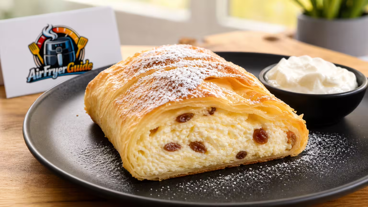 Topfenstrudel im Airfryer - Serviervorschlag