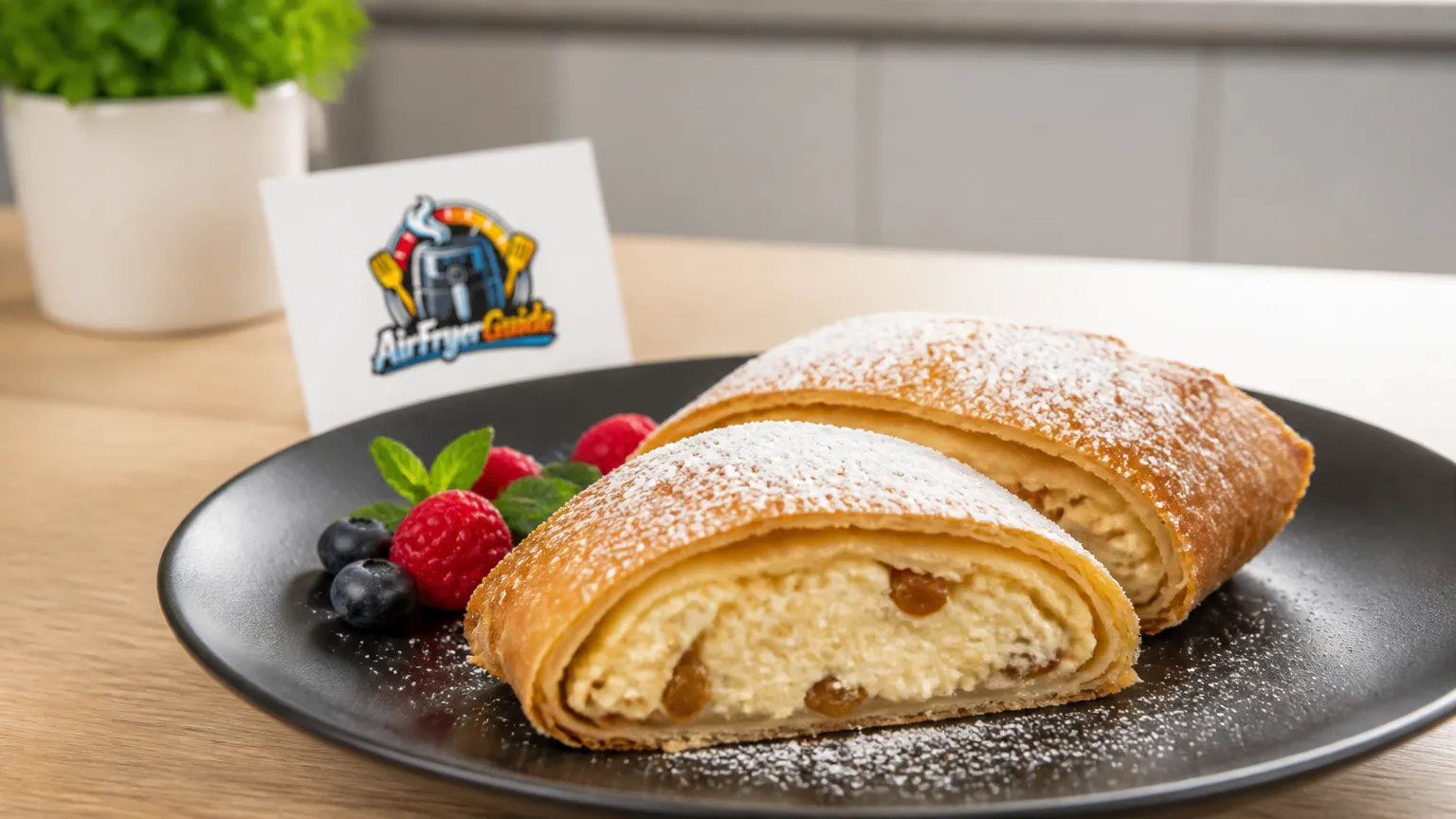 Topfenstrudel (Kühlware) im Airfryer