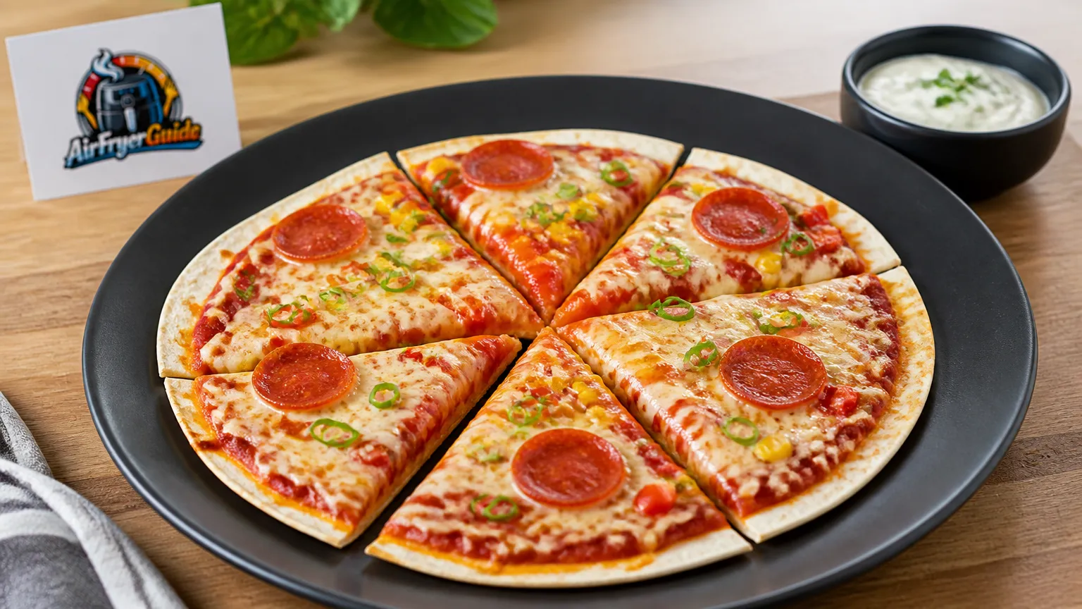 Tortilla Pizza im Airfryer