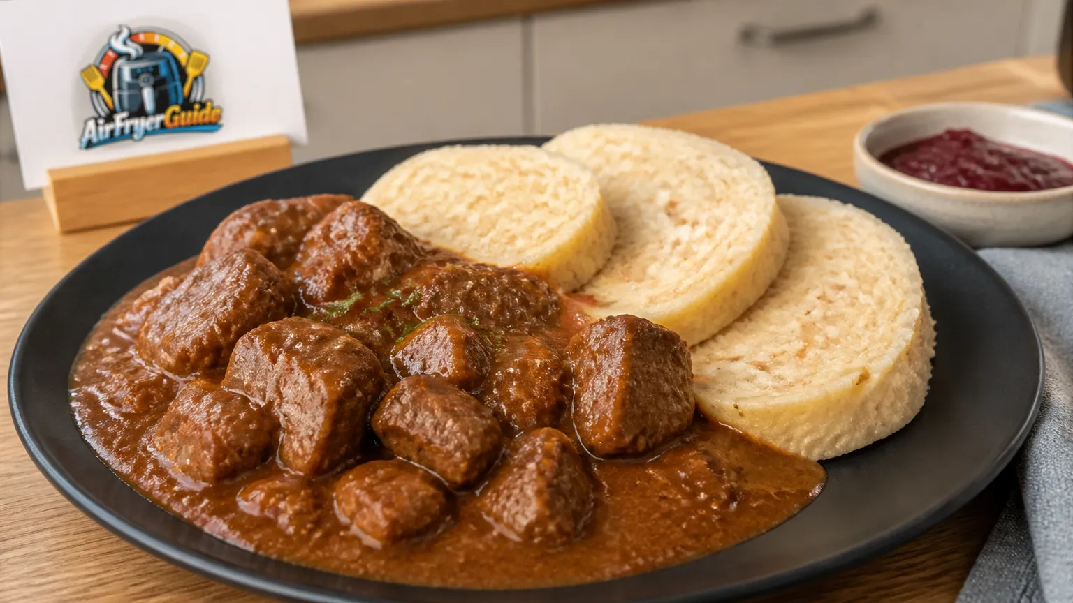 Tschechisches Gulasch aufwärmen im Airfryer