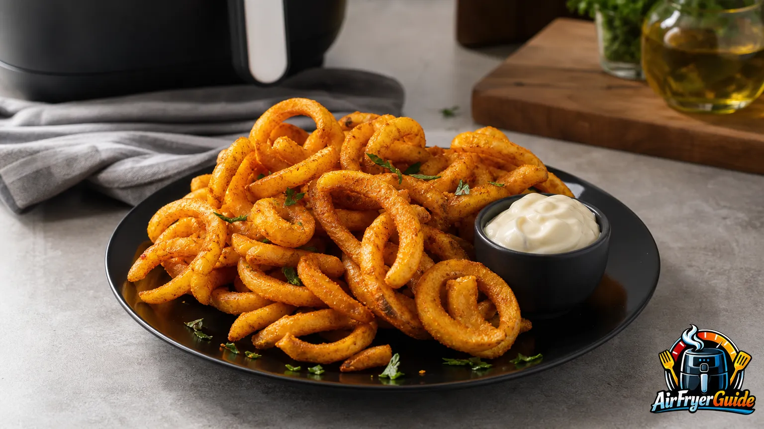 Curly Fries aufwärmen im Airfryer