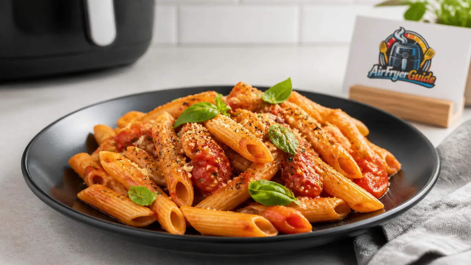 Vegane Pasta im Airfryer